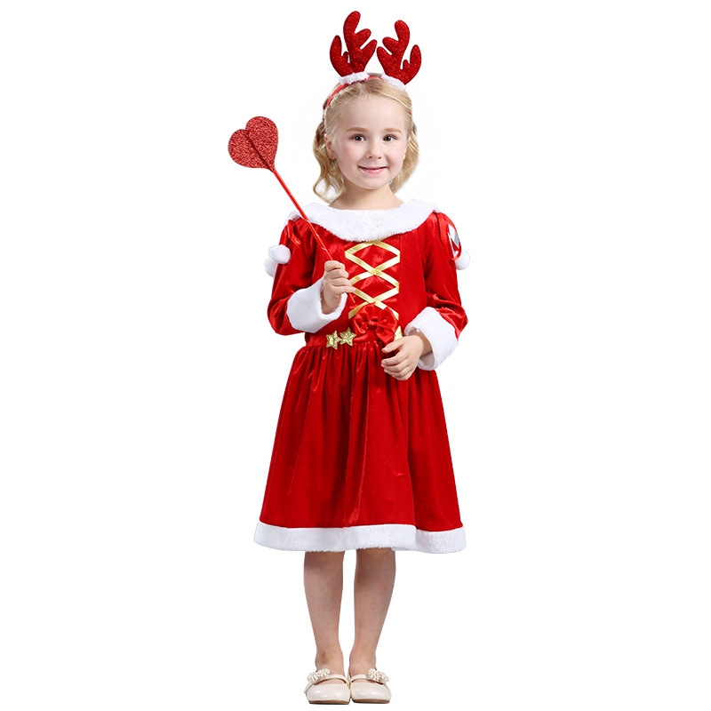 FC149 Santa Clause Christmas Fancy Dress Outfit Red